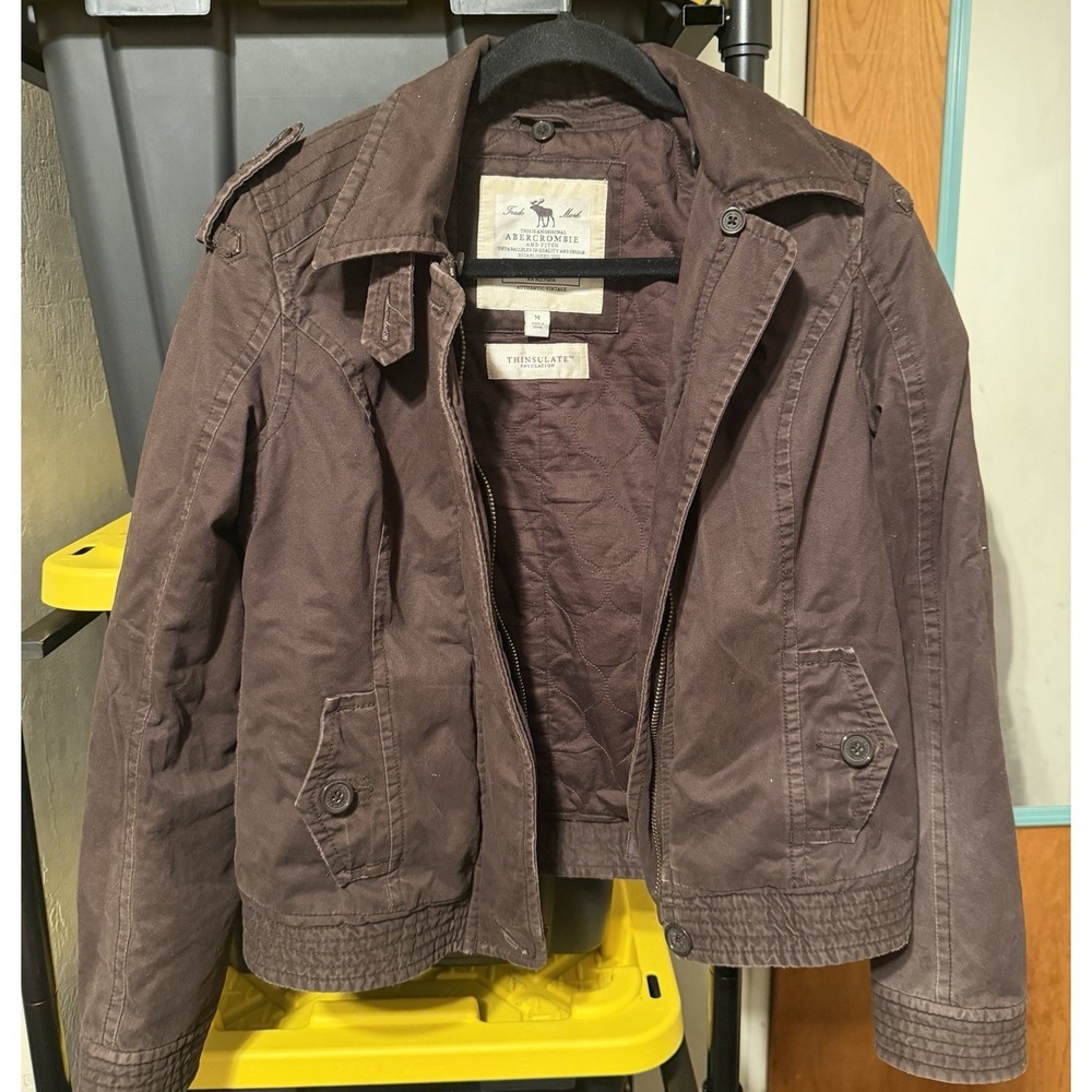 Vintage Y2K, Abercrombie & Fitch Field Jacket coat Women's Size M Brown